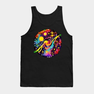 Abstract Colorful Cosmic Circle Tank Top